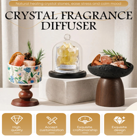 Cadeau de luxe pour les fêtes, boîte-cadeau en cristal violet, diffuseur d'huiles essentielles de plantes naturelles, pour un cadeau d'anniversaire
