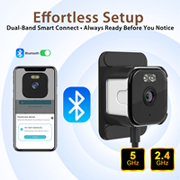 Caméra de fenêtre intelligente 2K sans perçage, moniteur de surveillance de sécurité domestique sans fil Wi-Fi