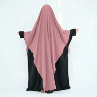 Vêtements islamiques, long hijab khimar, khimar à une couche, maxi khimar avec lien, chador, grand foulard, accessoires vestimentaires musulmans traditionnels