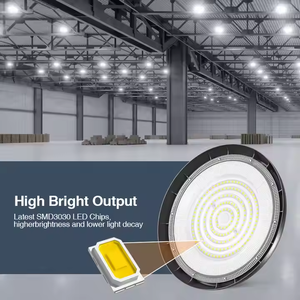 Projecteur LED UFO Commercial 100W 150W 200W pour éclairage intérieur, corps en aluminium, idéal pour garage, usine, atelier, entrepôt - Product Image 3