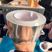 Ruban adhésif en aluminium de qualité industrielle, ruban métallique à forte adhérence pour l'étanchéité des conduits et la protection thermique, ruban de protection haute température
