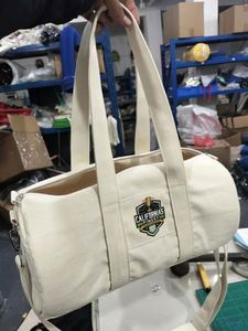 Sac fourre-tout et sac messager en toile tendance MOQ, unisexe, pour le shopping, la plage, les voyages, avec fermeture éclair, grande capacité, logo personnalisé - Product Image 3
