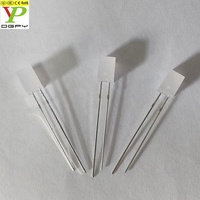 Stock d'usine de la Chine pas cher prix haute luminosité 557 5x5x7mm rectangle carré bleu diode led avec lentille diffuse laiteuse longues jambes