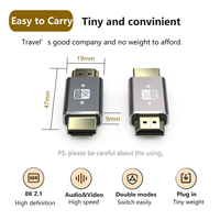 Adaptateur 2.1 Mâle vers Coupleur d'Extension pour HDTV 1080P 8K Convertisseur d'Extension