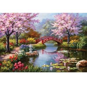 Peinture murale acrylique DIY peinte à la main, décoration intérieure, paysage personnalisé, broderie diamant 5D, salon - Product Image 1