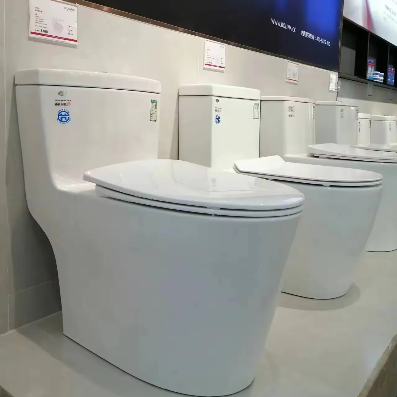 Bolina American Standard cUPC Wholesale price Modern Design S-trap Flush Elongated siphonic one piece toilet