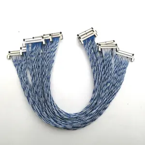 HRS FX15S双蓝白红黑扭绞电缆41/51针FX15S-41P-C FX15S-51P-C线束屏蔽LVDS电缆