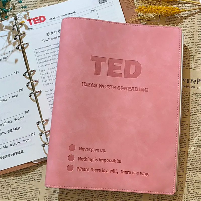 Ted pink embossed