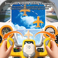 Jouet éducatif multifonctionnel pour bébé, simulation de cockpit d'avion, expérience de pilotage, jouets d'avion avec son et lumière