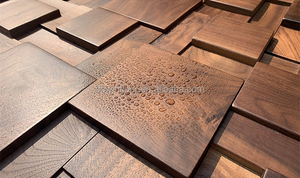 Carreaux muraux 3D en mosaïque de bois massif de luxe - Product Image 3