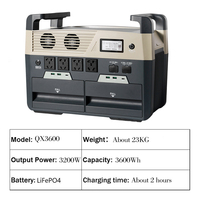 Station d'alimentation portable 3600Wh 3200W à charge rapide pour la maison, le camping et les situations d'urgence
