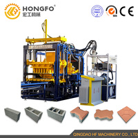 Machine automatique PLC QT8-15 pour la fabrication de pavés en ciment, vente chaude, moule de construction Tanzanie