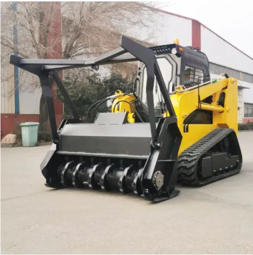 Best price 100HP skid steer crawler loader Hydraulic pilot TS65 track skid steer with forestry mulcher