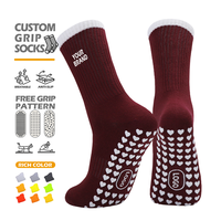 Chaussettes de yoga antidérapantes avec logo personnalisé, écologiques et respirantes, design antidérapant en silicone, chaussettes de fitness et de Pilates