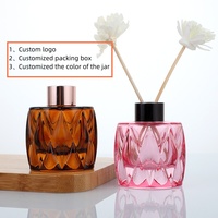 Bouteille diffuseur de luxe 50ml 100ml Bouteille diffuseur en verre Stripe Reed Diffuseur Bouteille