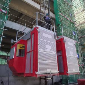 Hugecrane haute vitesse <span class=keywords><strong>SC200</strong></span>/<span class=keywords><strong>200</strong></span> élévateur de <span class=keywords><strong>construction</strong></span> d'ascenseur à double cage avec hauteur de levage de 250m à 650m de haute qualité - Product Image 2