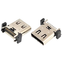 Connecteur USB 3.1 Type C vertical à faible hauteur pour montage sur carte PCB, 2/4/6/8/12/14/24 broches, prise femelle H6.5mm pour chargeur - Vente en gros