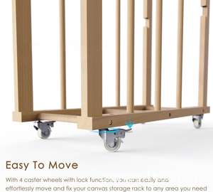 डिजाइन कला उच्च गुणवत्ता वाली लकड़ी के भंडारण रैक के साथ हैंडल और कैस्टर पहियों के साथ डिजाइन कला उच्च गुणवत्ता वाले लकड़ी के भंडारण रैक - Product Image 5