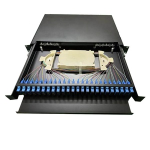 Boîtier de terminaison coulissant SC/APC, UPC 2:24 <span class=keywords><strong>1</strong></span>:48Core, type tiroir, 1U 19'', panneau de brassage fibre optique <span class=keywords><strong>48</strong></span> ports pour montage en rack - Product Image 6