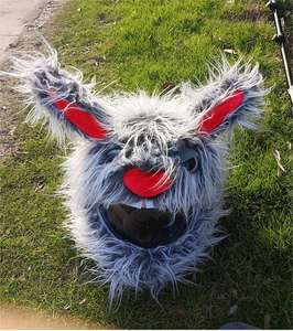 Fábrica 60 estilos Crazy Funny Cartoon <span class=keywords><strong>evil</strong></span> Rabbit casco cubierta antipolvo tapa instalar casco de motocicleta - Product Image 3