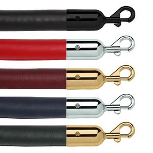 Embouts de cordons avec crochets de fixation pour cordes, finition chrome doré/noir, pour la gestion des files d'attente dans les hôtels et banques - Product Image 5