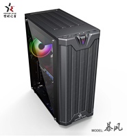 Factory Direct Sale LED RGB Aluminum Alloy Mid Tower Gaming Computer Case USB3.0 Supports ATX/MATX/ITX Motherboards 6-Slot