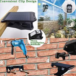 Lampe solaire LED extérieure à allumage automatique, étanche avec capteur IP65, pour jardin, rue, maison, mur, aménagement paysager, alimentée par panneau solaire et batterie - Product Image 4