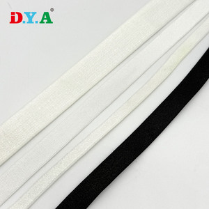 Banda elástica de nailon suave de satén <span class=keywords><strong>blanco</strong></span> y negro personalizada de venta directa de fábrica para correa de hombro de sujetador - Product Image 3