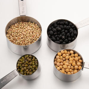 ステンレス製13点セット丸型計量カップ＆スプーンセット多用途ベーキングツール家庭用キッチン調味料＆塩スプーン - Product Image 3