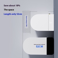 WC intelligent à double chasse automatique au design moderne, avec télécommande, bidet intégré, sanitaires en céramique et ABS, à poser au sol, technologie Cyclone