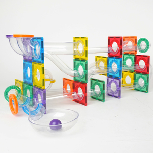 Jouets éducatifs <span class=keywords><strong>Montessori</strong></span> Mntl : Circuit <span class=keywords><strong>de</strong></span> billes <span class=keywords><strong>magnétique</strong></span> 107 pièces, blocs <span class=keywords><strong>de</strong></span> <span class=keywords><strong>construction</strong></span> en plastique pour jeu <span class=keywords><strong>de</strong></span> <span class=keywords><strong>construction</strong></span> <span class=keywords><strong>de</strong></span> pistes <span class=keywords><strong>de</strong></span> billes - Product Image 5