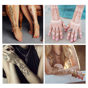 Plantilla de Tatuaje Temporal de Henna para Dedos, Personalizada OEM, Material de PVC, Impermeable, Profesional, No Tóxica - Product Image 3