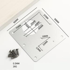 Kit de reparación de bisagras de gabinete al por mayor, placa de montaje para puertas de armario de cocina con orificios, soportes planos de fijación, herramientas para el hogar - Product Image 1