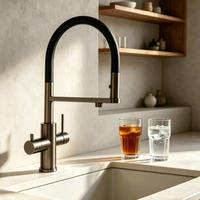 Robinet de cuisine populaire 4-en-1 à ressort, pour eau bouillante instantanée et eau froide