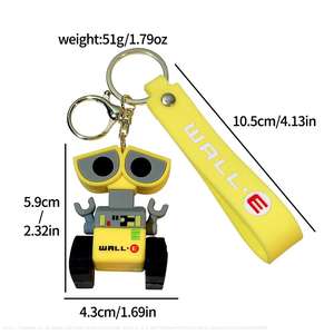 2025 phim hoạt hình Robot câu chuyện Keychain dễ thương Wally EVA Móc Chìa Khóa Mens và Womens Túi Mặt dây chuyền Quà Tặng - Product Image 5