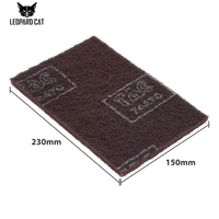 Pad Abrasif Persegi Panjang TAC 7447C Tebal 10mm 9x6 Inci Scotch Aluminium Oksida Merah untuk Poles Mobil OEM