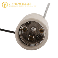 Vente en gros, vente chaude, douille d'ampoule en céramique blanche imperméable, douille E26, socle de lampe en porcelaine, veilleuses