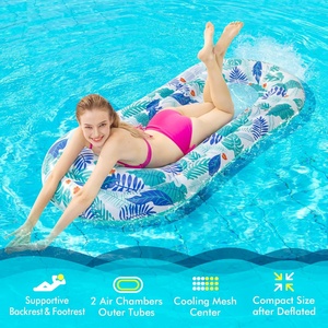 Flotadores Inflables Multicolores de PVC para Piscina, Tamaño Adulto, Hamacas Acuáticas, Juegos Flotantes para Fiestas en la Piscina, para Uso Residencial, Máximo - Product Image 5