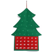 Ventes chaudes : Calendrier de l'Avent en tissu feutré personnalisé, écologique, à suspendre, pour enfants, avec 24 ornements