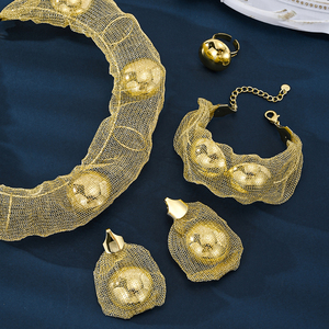 Atacado New 18k Golden-plated Dubai Médio Oriente Jóias Coleção Características Arábia Jóias de Ouro e Jóias de Casamento Indiano - Product Image 1