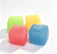 Mini jouet anti-stress souple en TPR de 5 cm, multicolore, en forme de cube de sucre, jouet sensoriel alimentaire pour adultes et enfants