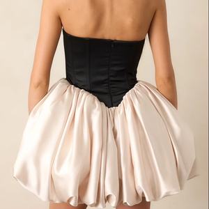 Vestidos de Fiesta de Cumpleaños para Mujer, de Alta Calidad, Estilo Celebridad, Sin Mangas, Mini Vestido de Satén Plisado, Elegante - Product Image 2