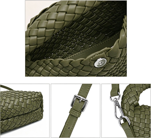 Bolso de mano tejido al por mayor, pequeño, tipo bandolera, con asa superior y correa de hombro desmontable para mujer - Product Image 5