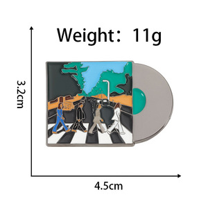 Pin Esmaltado de Vinilo Abbey <span class=keywords><strong>Road</strong></span>, Broche Retro de Álbum de Banda de Rock - Product Image 3