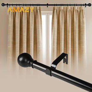 Accesorios de barra de cortina de operación simple, postes de tubería y postes para cortinas, decoración del hogar, postes de cortina, pistas - Product Image 3