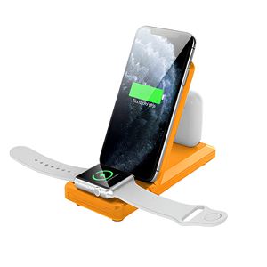 Base de Carga Inalámbrica Magnética 3 en 1 Plegable de 15W, Soporte Vertical para Teléfono, Reloj y Auriculares, para Hogar y Oficina - Product Image 3