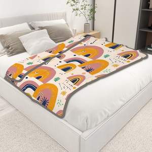 Manta de franela Reversible con imagen personalizada 5:6, 250 GSM, tejido de punto supersuave, patrón sólido para cama, sofá, ropa de cama decorativa para el hogar - Product Image 2