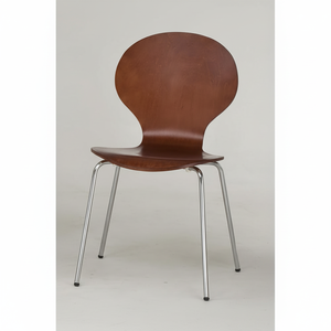 Silla de comedor moderna de madera apilable, muebles para el hogar para uso en la cocina - Product Image 1