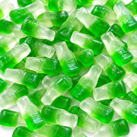 Bonbons Gélifiés Verts en Bouteille Halal, Bonbons Moelleux en Gros, Bonbons et Gommes Personnalisés, Bonbons Gélifiés Chinois OEM