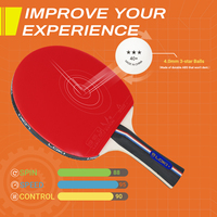 Loki professionnel 2 pièces raquettes 4 balles ensemble de ping-pong ensemble de Tennis de Table Portable avec étui rigide de haute qualité